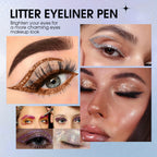 Vibrant Glitter Liquid Eyeliner Pen - Long-Lasting Waterproof Shimmer Eyeliner for Music Festival - Easy to Apply, Smudge-Proof, Fast Drying, and Highly Pigmented Eye Makeup - The Superior Findings Depot