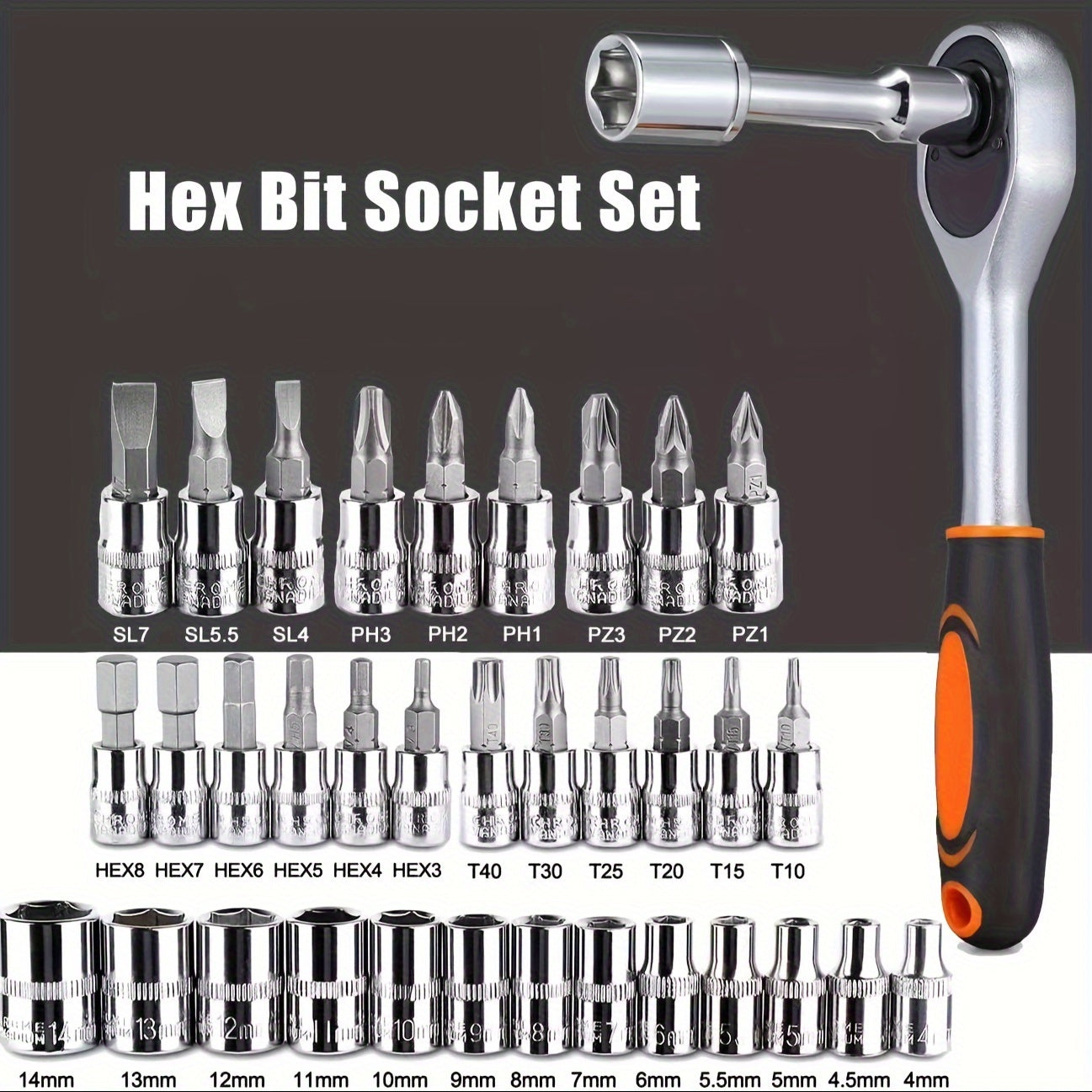 46pcs Car Repair Tool Kit, 1/4 Inch Ratchet Wrench Set with Versatile Bit Socket Set And Extension Bar, Combo Tools Kit, for Car, Motorcycle & Bicycle Repair - The Superior Findings Depot