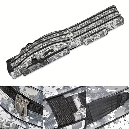 1pc Durable 3-Layer Fishing Rod Storage Bag - Effectively Protects and Organizes Your Valuable Tackle and Gear, Keeping Them Safe and Within Reach