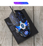 Silvery Carved Wired Mouse for E-Sports Gaming, Silent and Sound Chicken-Eating Mouse Macro for Desktops and Laptops - The Superior Findings Depot