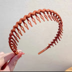 Hair Clip Frosted Color Headband Women's Non-slip Band Teeth Simple Pressure Headband Face Headband Hair Accessories - The Superior Findings Depot