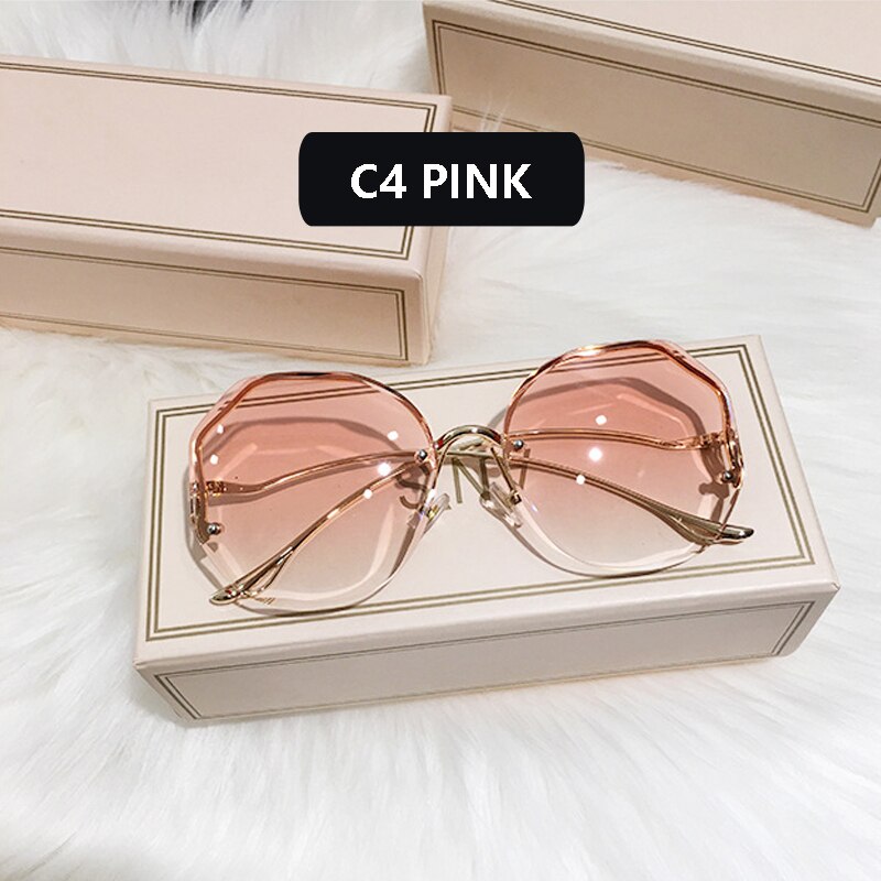 Fashion Sunglasses Women Metal Female Vintage Ladies Stylish Design Oversized Square Sunglasses For Women - The Superior Findings Depot