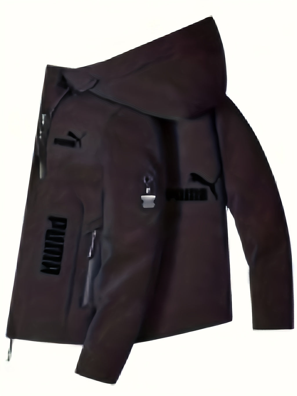 Men's Trendy Sporty Hooded Jacket - Geometric Pattern Bomber