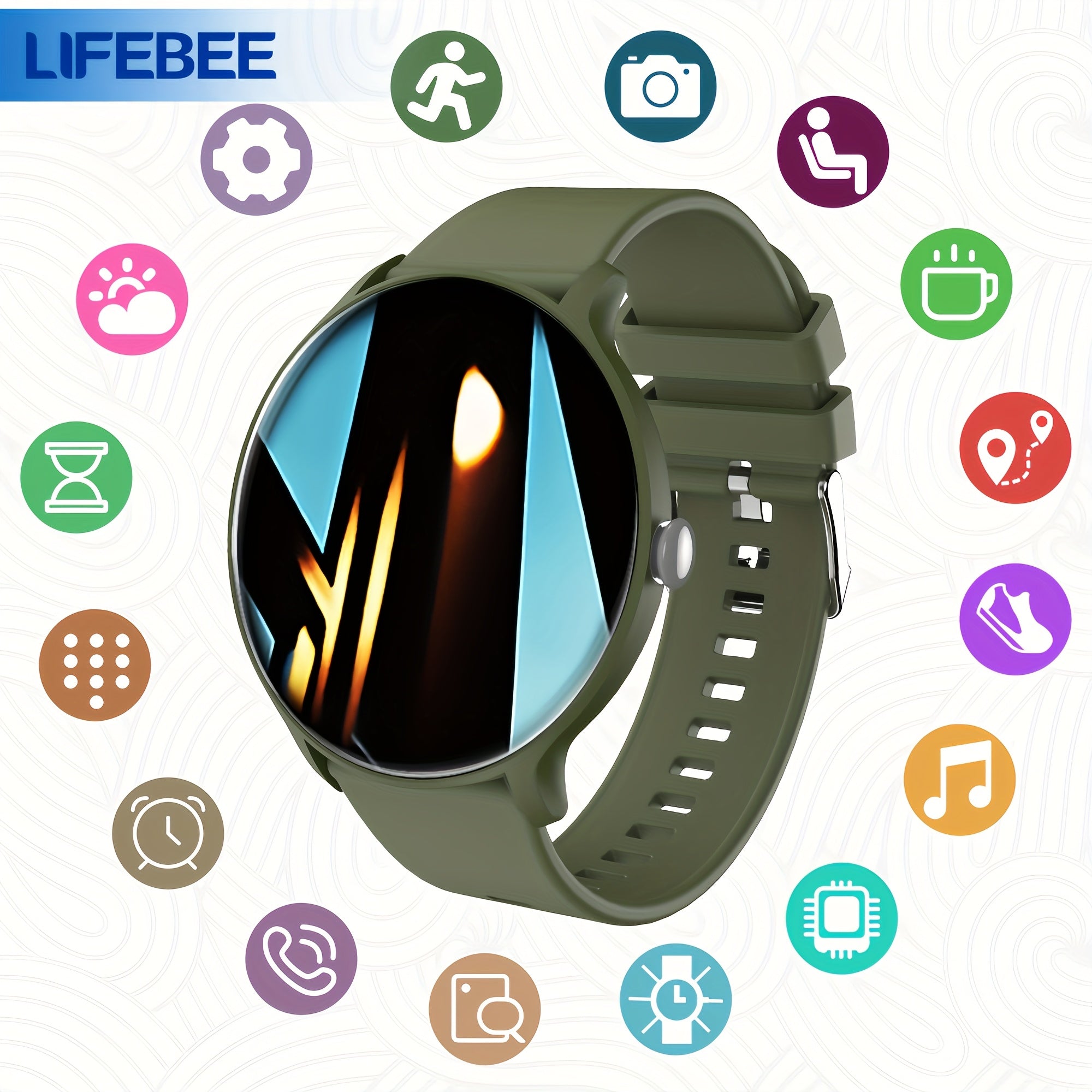 [Smartwatch with AI Voice] LIFEBEE 2025 New Smartwatch | Full Screen, AI Voice Control, 100+ Watch Faces, Wireless, USB Charging, Lithium Battery-Polymer, Rechargeable, 100+ Exercise Modes, Pedometer, Distance, for Men, Women - The Superior Findings Depot