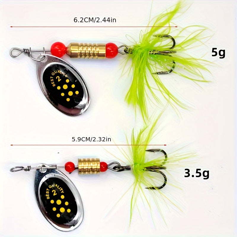 16pcs Premium Fishing Spinner Lure Set - Durable Artificial Hard Bait with Sharp Hooks for Bass Fishing, Perfect Gift for Easter, Women's Day, Valentine's, Mother's Day