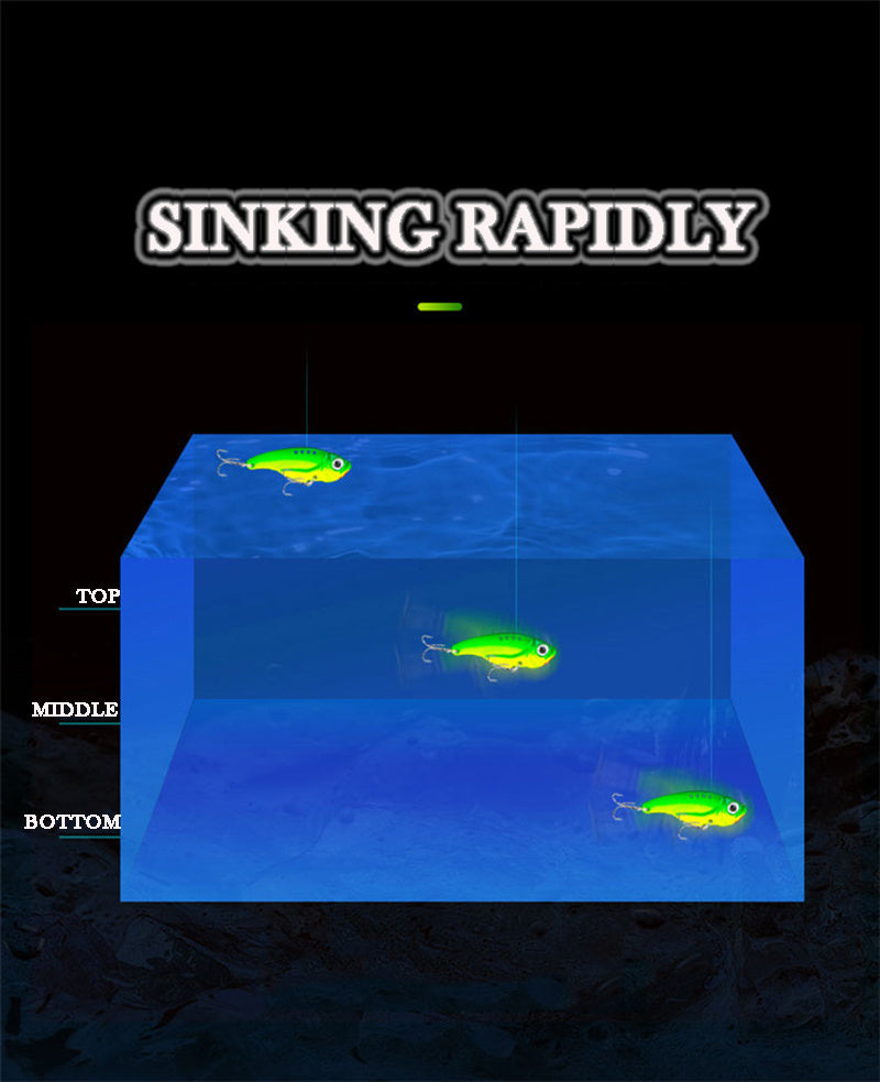 X-FIN Metal VIB Fishing Lure - 7g/0.25oz, 10g/0.35oz, 15g/0.53oz Jig Vibrate Hard Bait with Spinner, Saltwater & Freshwater Compatible, Zinc Alloy, Ideal for Bass, Pike, and Perch, Fishing Tackle|Vibrating Lure|Durable Fishin - The Superior Findings Depot