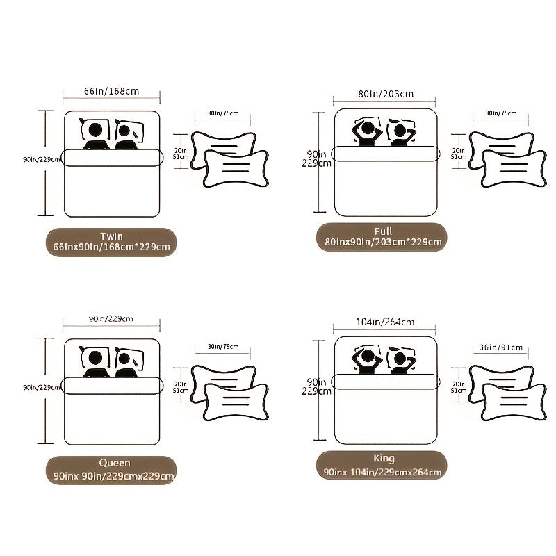 3pcs Duvet Cover Set, Multicolor Printed Bedding Set, Soft Comfortable Duvet Cover, For Bedroom, Guest Room (1*Duvet Cover + 2*Pillowcases, Without Core) - The Superior Findings Depot