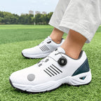 Men's Lightweight Golf Shoes with All-Day Traction - Breathable Synthetic & Rubber Sole for Grass Courses, Casual Wear & Outdoor Sports - White/Black Design, Casual Wear Shoes | Casual Athletic Design | Durable Rubber Sole, G