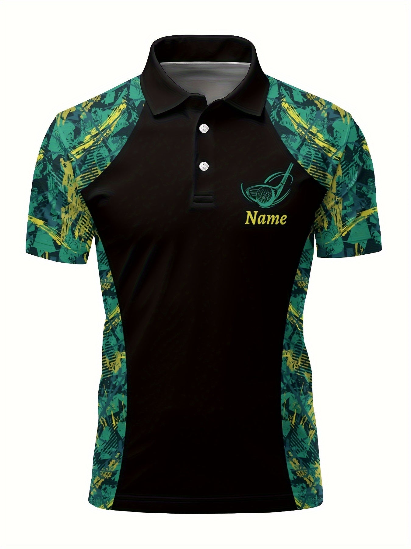 Customizable Golf Polo Shirt - Personalized Name & Team Logo
