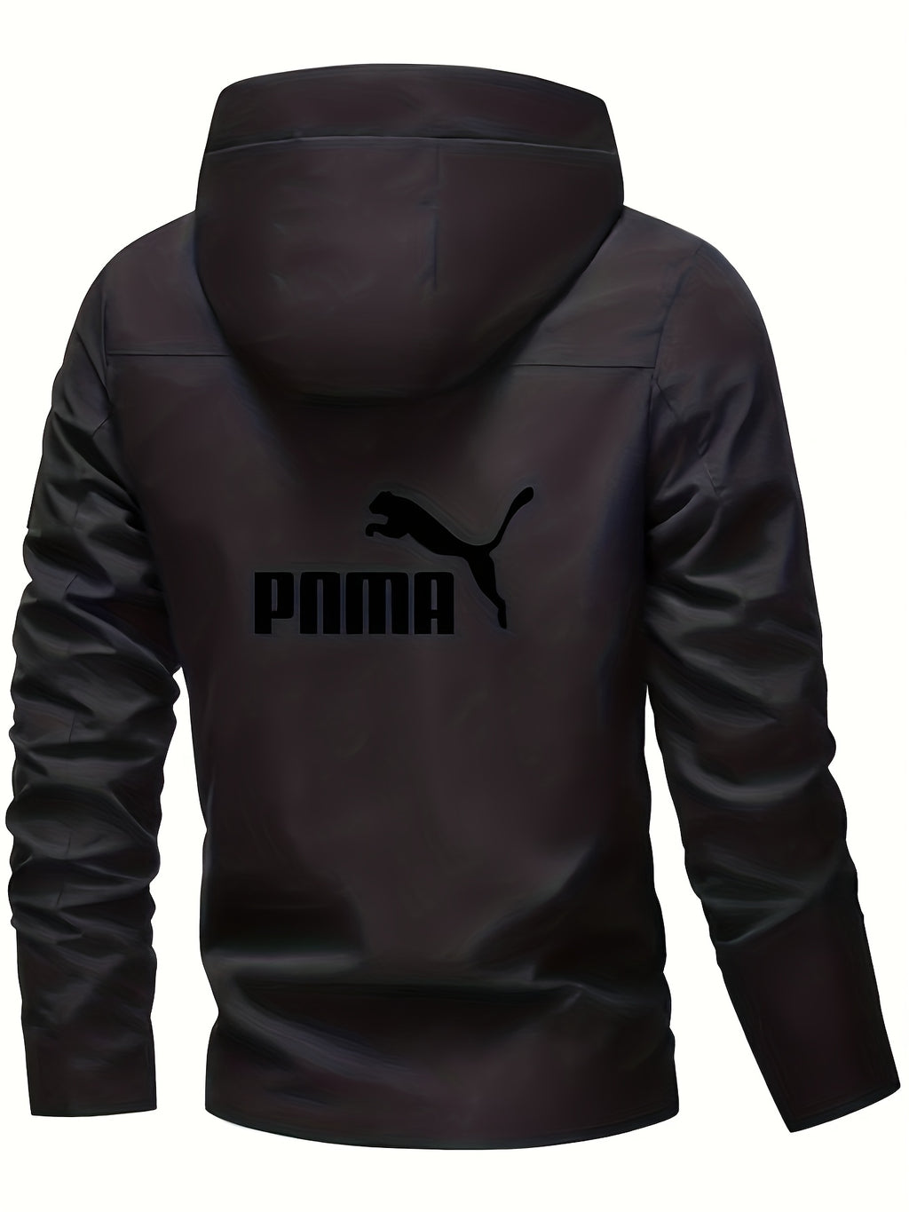 Men's Trendy Sporty Hooded Jacket - Geometric Pattern Bomber