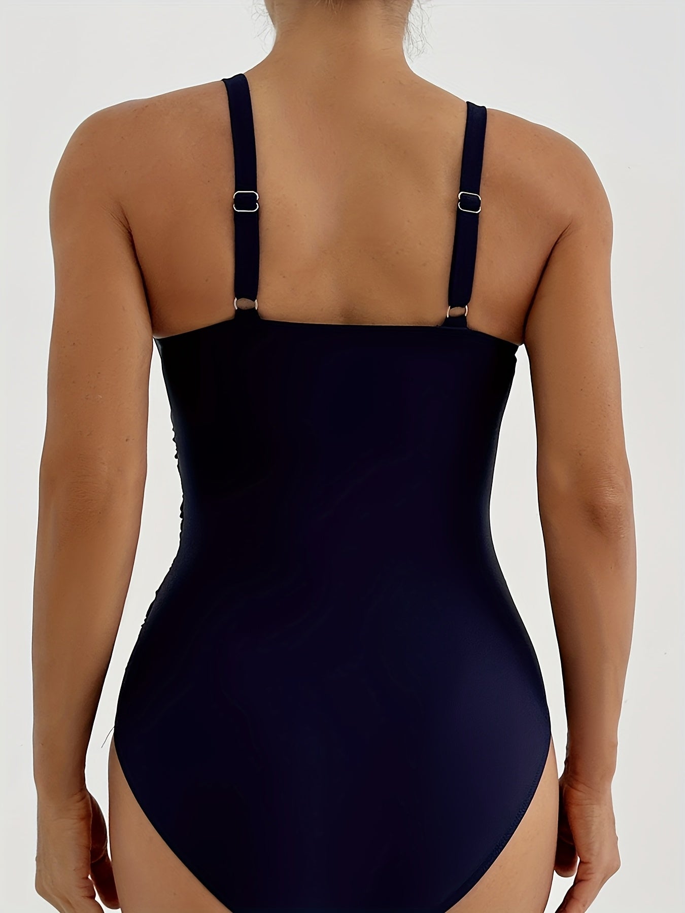 Women's Modest One-Piece Swimsuit with Removable Chest Pads - Tummy Control Strap Adjustment System, Full-Coverage Bath Suit, Hand Washable High-Elasticity Swimwear for Beach & Pool - The Superior Findings Depot