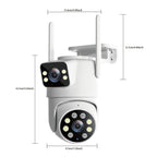 IP66 Dual Lens Outdoor WiFi Security Camera - 2.4GHz Wireless IP Camera, AI Human Tracking, Color Night Vision, Two-Way Audio, Pan/Tilt Rotation for Home Surveillance - The Superior Findings Depot