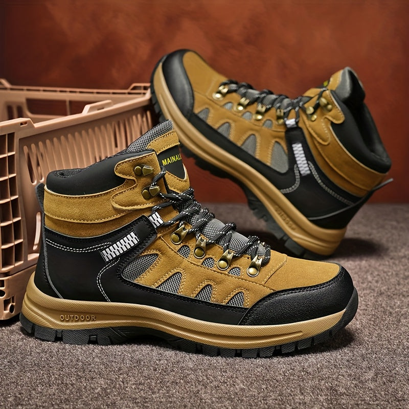 MAINALUN Men's All-Season High-Top Hiking Boots - Heavy-Duty