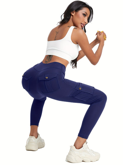 I-High-Waist Yoga Leggings enamaphakethe Amaningi - Athambile, Anwetshiwe futhi Anesitayela Sokugijima, Ijimi, kanye Nokugqoka Kwansuku zonke