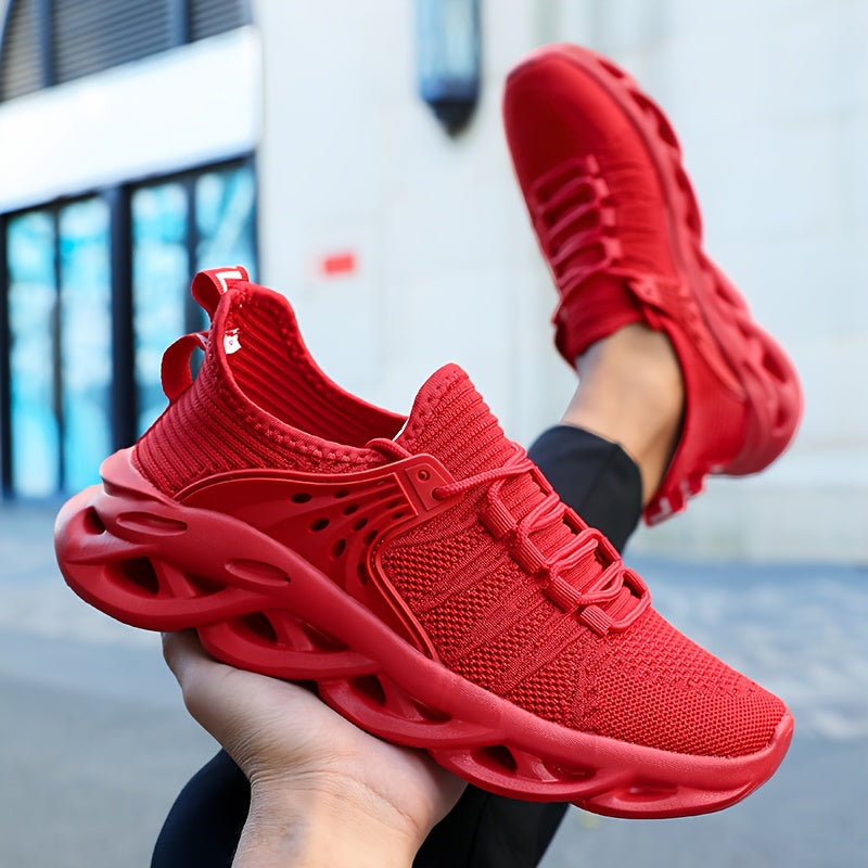 Men's Breathable Knit Running Footwear - Shock Absorption Soft Sole