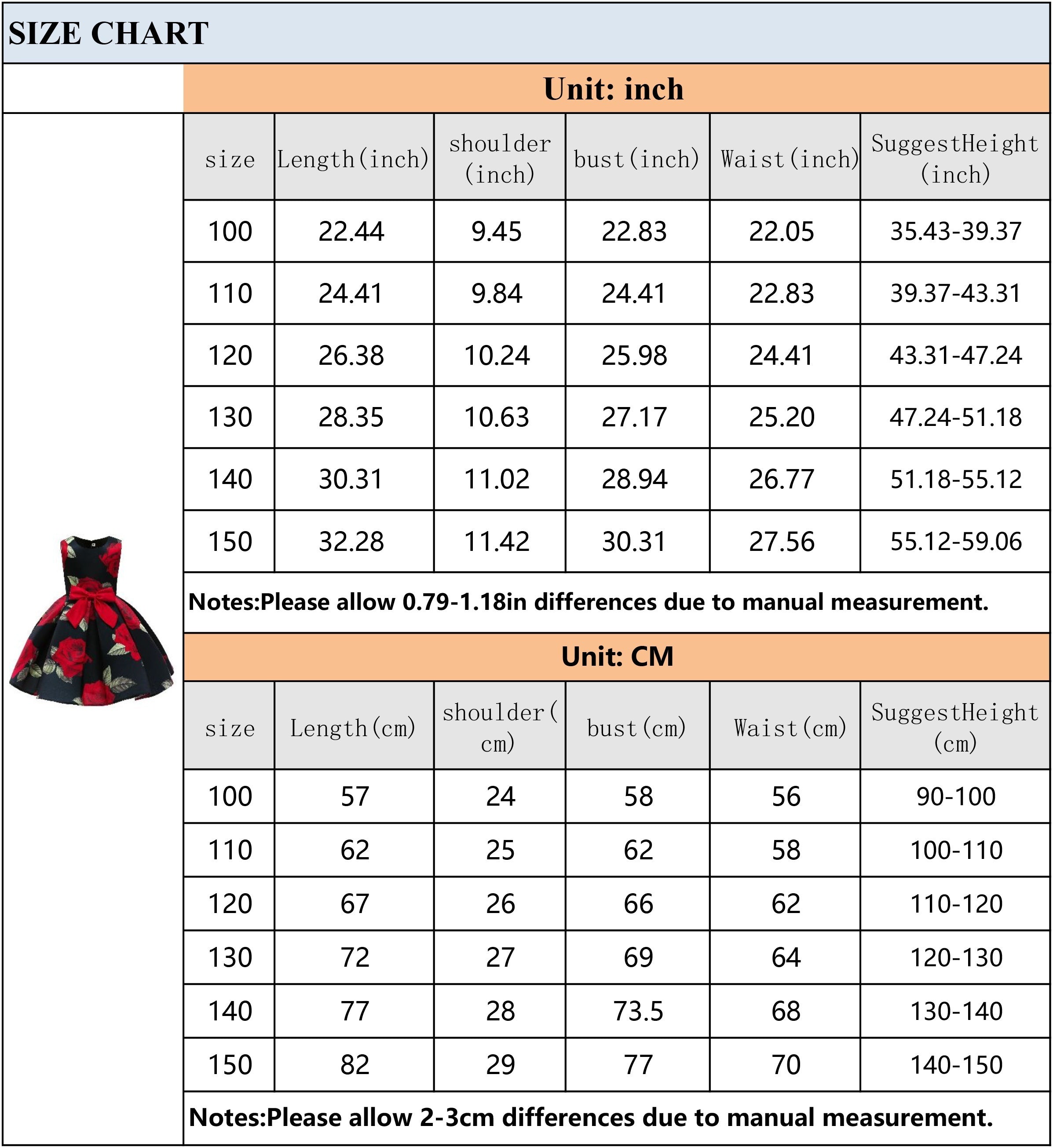 Girls Princess Dress - Floral Print Bowknot Formal Pageant Gown