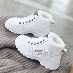 Women'S Winter High-Top Boots - Warm Fleece-Lined Ankle Boots with Thick Sole, Lace-Up Casual Style, &, Perfect for Cold Weather Comfort, Winter Boots - The Superior Findings Depot