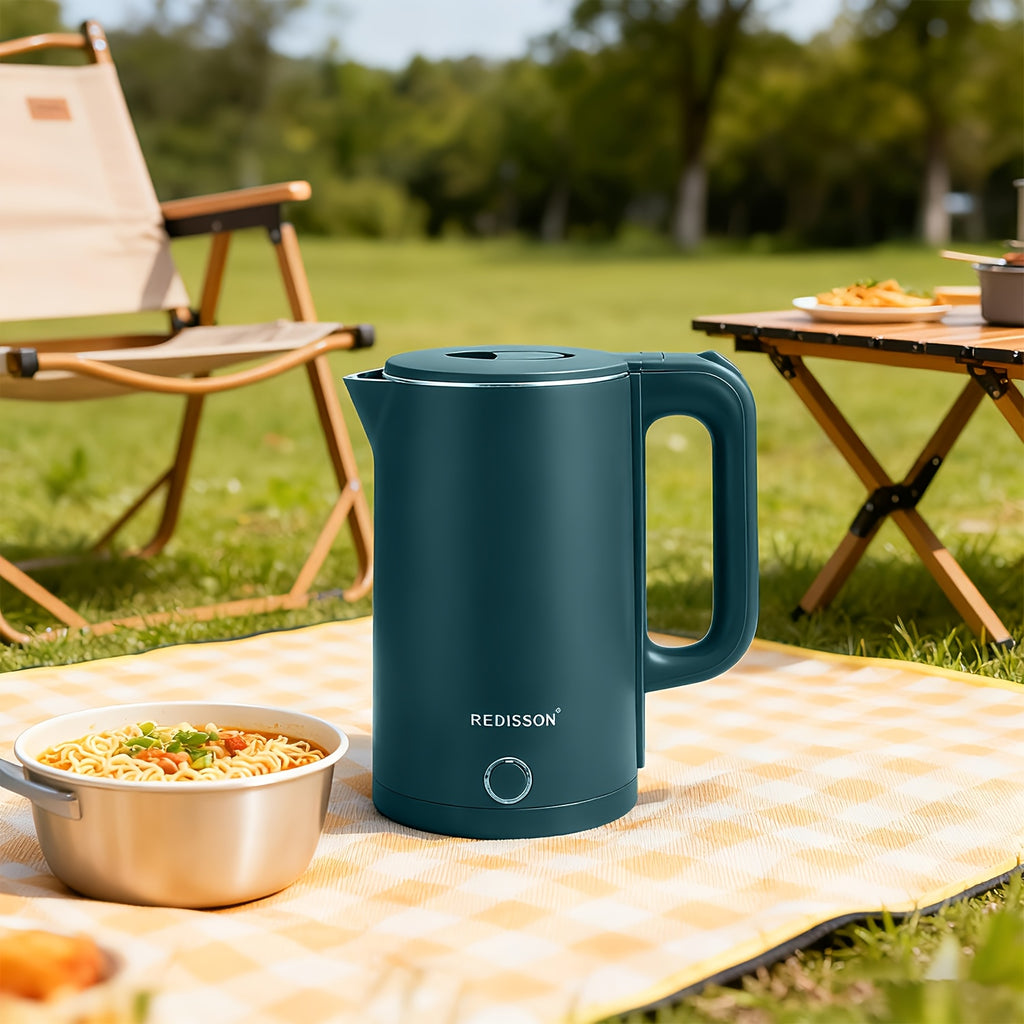 Electric Kettle Quiet, Double Wall Hot Water Boiler BPA-Free, Quiet Boil And Cool Touch Tea Kettle, Cordless with Auto Shut-Off & Boil Dry Protection, 1500W Fast Boiling, Stylish Kitchenware, Reliable Performance, Sturdy Inte - The Superior Findings Depot