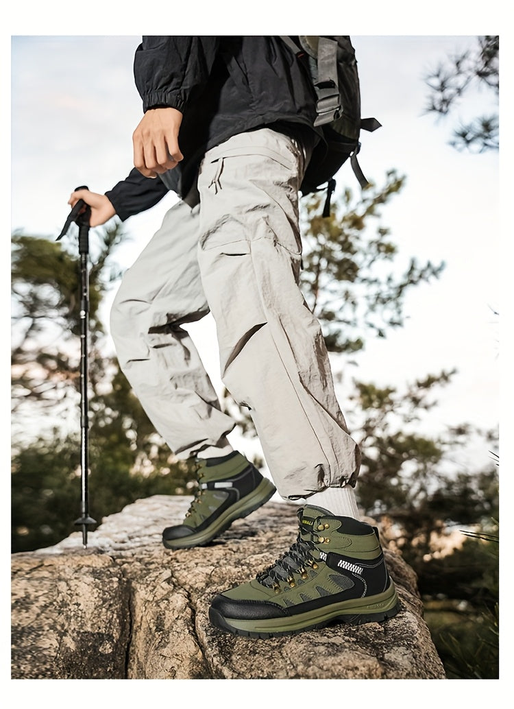 MAINALUN Men's All-Season High-Top Hiking Boots - Heavy-Duty