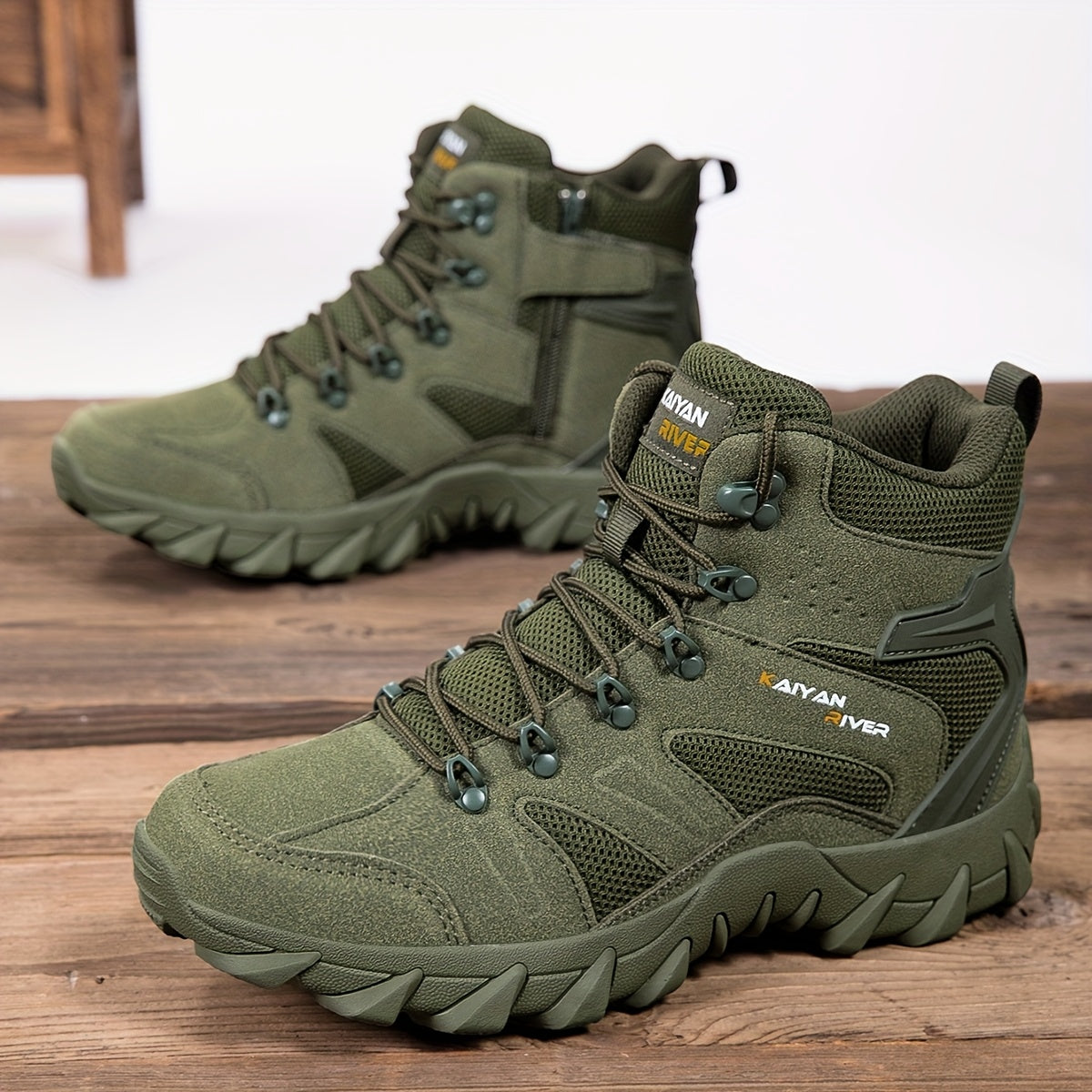 Men's Side-Zip Lightweight Sports Boots - All-Season Desert Outdoor