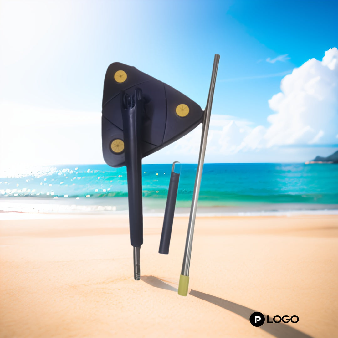 [Rotating Cleaning Mop] 1set, 360° Rotating Triangle Cleaning Mop | Long Handle Floor Mop, Hands-free Wash Squeeze Mop, Wet And Dry Dual-use Cleaning Mop, for Floor Wall Ceiling Corner Glass, Cleaning Supplies, Cleaning Tool - The Superior Findings Depot