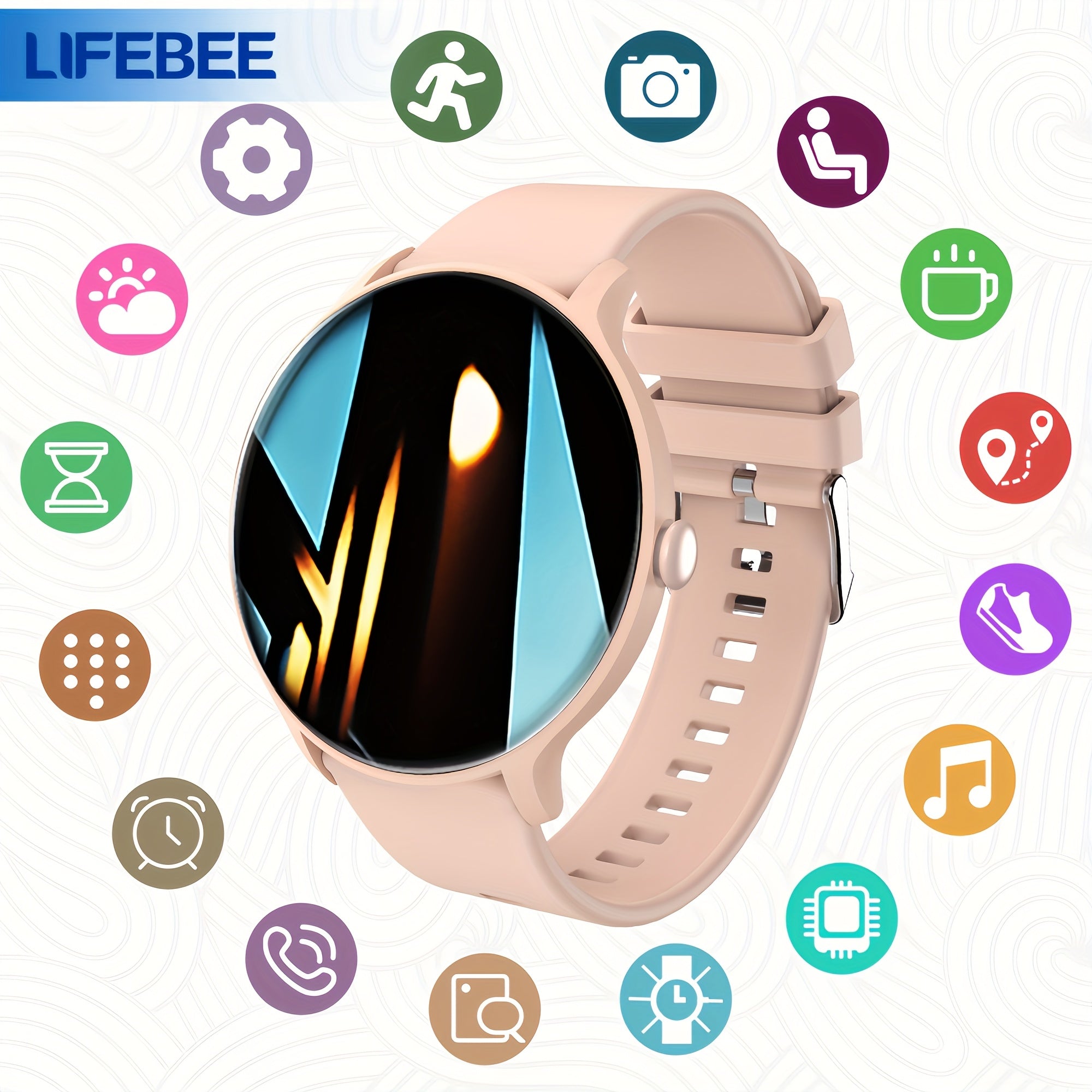 [Smartwatch with AI Voice] LIFEBEE 2025 New Smartwatch | Full Screen, AI Voice Control, 100+ Watch Faces, Wireless, USB Charging, Lithium Battery-Polymer, Rechargeable, 100+ Exercise Modes, Pedometer, Distance, for Men, Women - The Superior Findings Depot