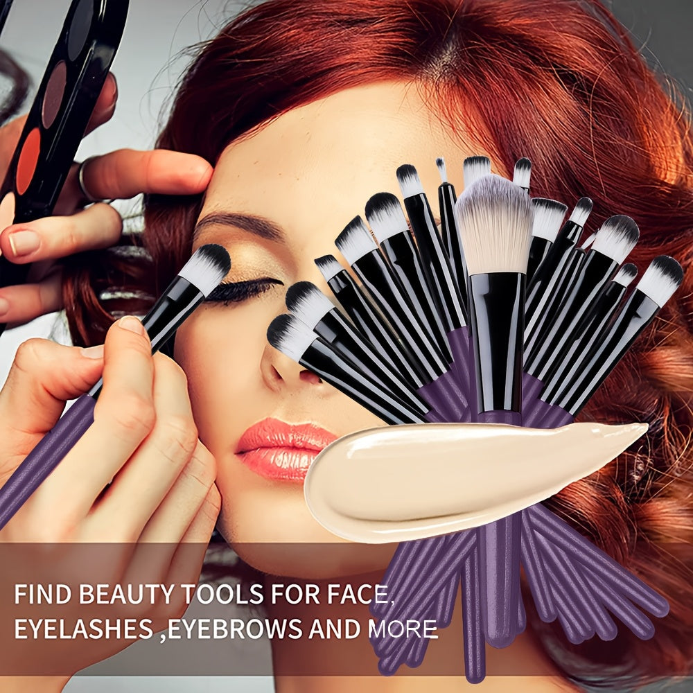 20/34pcs Makeup Brush Set and 8pcs Mini Makeup Brush Professional Soft Synthetic Powder Foundation Eyeshadow Makeup Brush Cosmetics Suitable for Beginners - The Superior Findings Depot