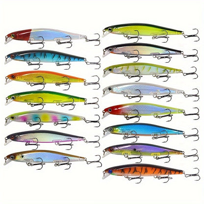 1pc 11cm/13g I-Swimbait Yokwenziwa Kokudoba, I-Minnow Bait Ecwilayo, I-Plastic Lure Enamahhuku Amathathu Ama-Treble E-Bass Pike Carp, I-Fishing Tackle