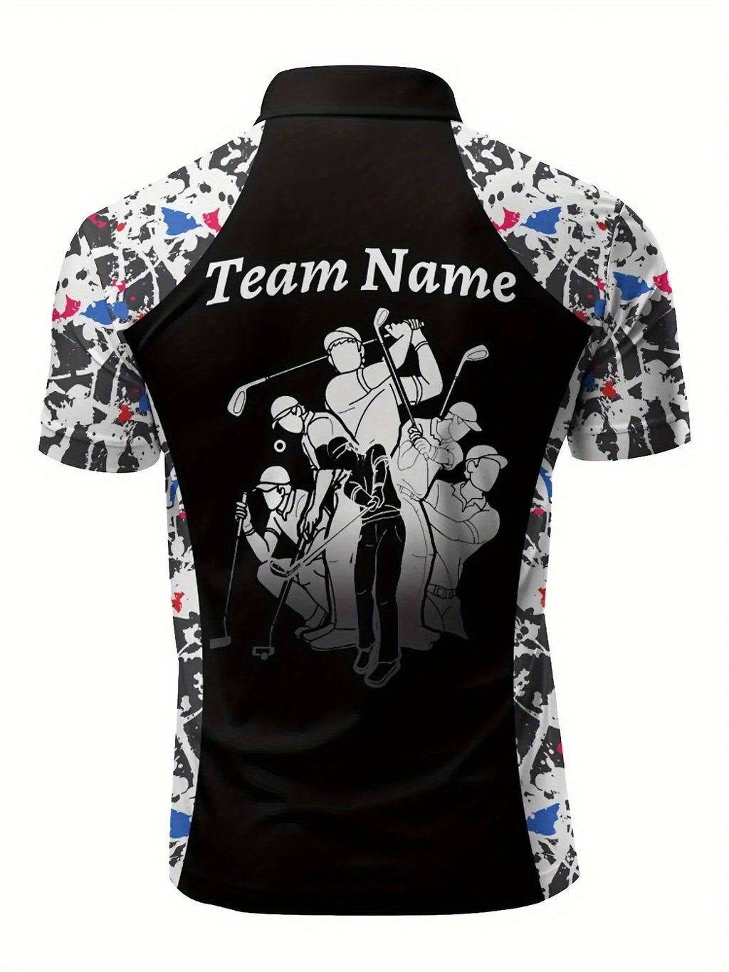 Customizable Golf Polo Shirt - Personalized Name & Team Logo