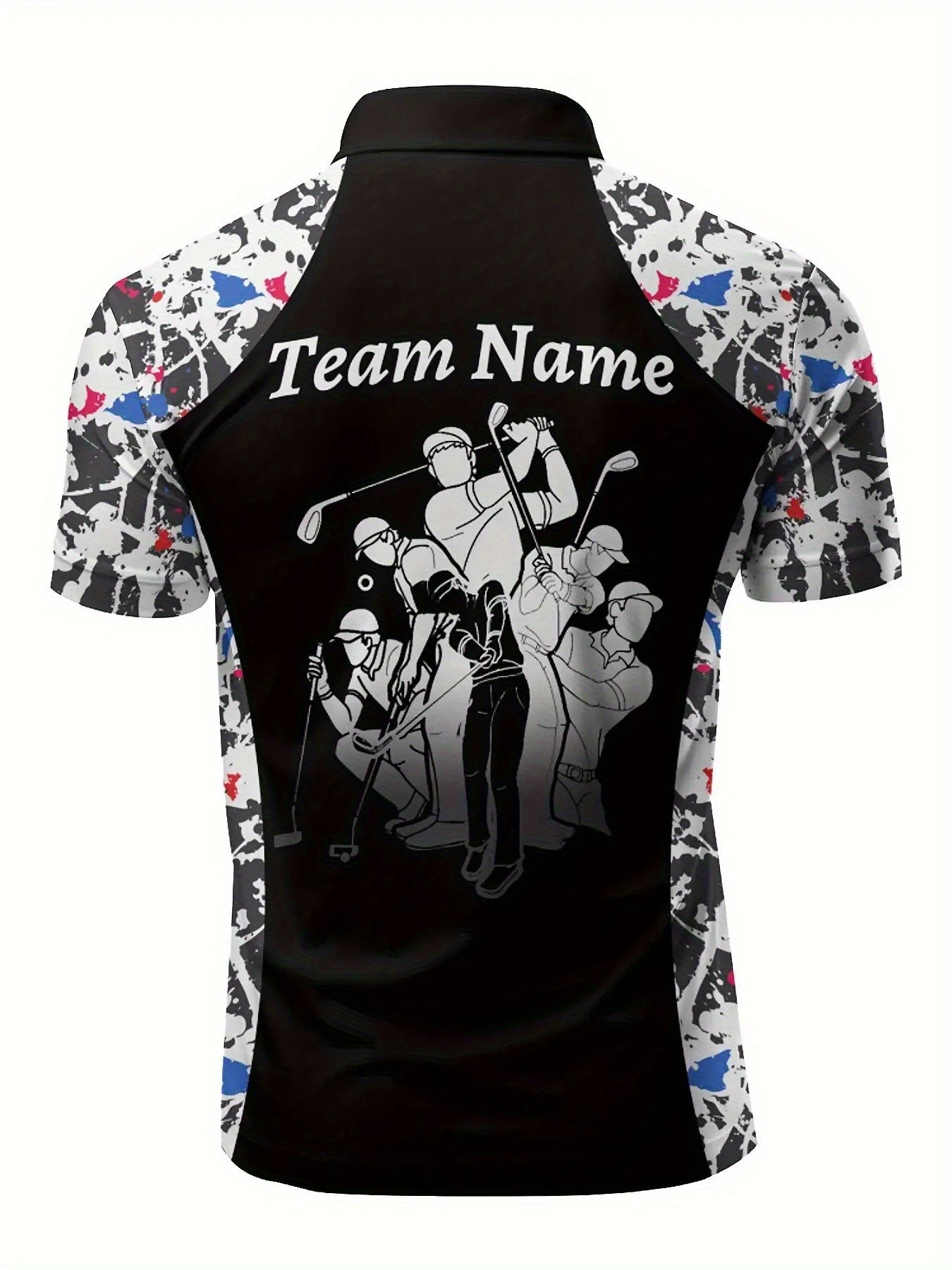 Customizable Golf Polo Shirt - Personalized Name & Team Logo