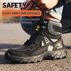 Men's Steel Toe Puncture-Proof Anti-Skid Work Boots with Kevlar-Reinforced Midsole & Breathable - Slip-Resistant Rubber Sole, All-Season Comfort for Industrial Construction & Outdoor Safety Shoes, Steel Toe Boots, Sleek Profe - The Superior Findings Depot