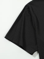 Men's Casual Golf Business Polo Shirt - Large Size Geometric Pattern