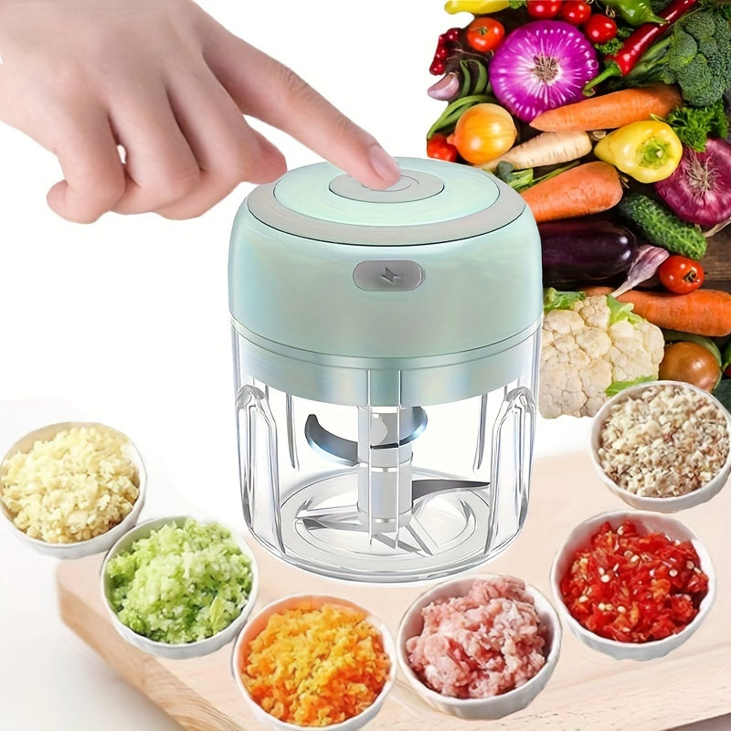 RZSYZH 250ml USB Rechargeable Electric Food Processor - Stainless Steel