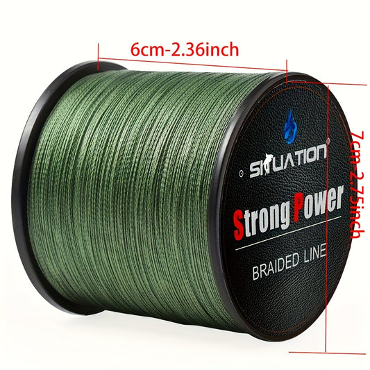 300/500M 4-Strand Multifilament PE Braided Fishing Line - Super Strong Anti-abrasion, Smooth Long Casting, 328/546YDS, 10/20/30/40/80LB (4.54/9.07/13.61/18.14/36.29KG) Pull, Durable and Reliable for Fishing Enthusiasts