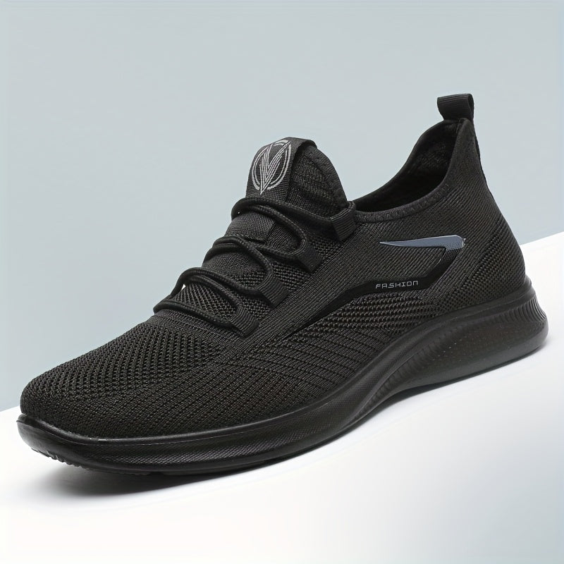 Men's Lightweight Slip-Resistant Casual Sneakers - Breathable Mesh & Fabric Upper, Durable PU Sole, Round Toe Low-Top Design for Hiking, Outdoor, Travel & Daily Wear - All-Season Comfort, Hiking Shoes, Outdoor Footwear, Sleek - The Superior Findings Depot
