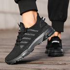 Men's Breathable Knitted Sports Shoes - Shock-Absorbing Non-Slip