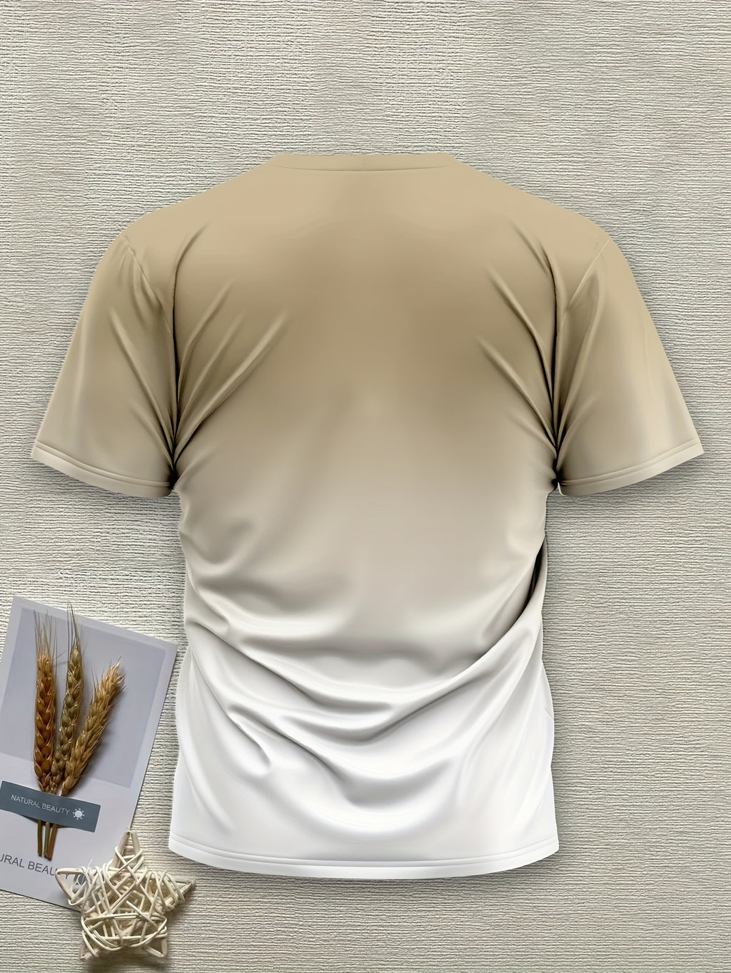 Men's Short Sleeve T-Shirt with Bold "JESUS THE WAY TRUTH LIFE" Print - Green & White Gradient Casual Round Neck Tee, Machine Washable Regular Fit Religious Graphic Top - The Superior Findings Depot