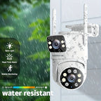 IP66 Dual Lens Outdoor WiFi Security Camera - 2.4GHz Wireless IP Camera, AI Human Tracking, Color Night Vision, Two-Way Audio, Pan/Tilt Rotation for Home Surveillance - The Superior Findings Depot
