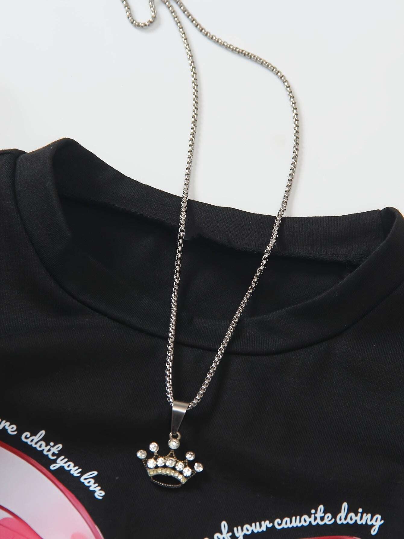 Girls T-Shirt with Sweet Bow Print - Casual Summer Top, Breathable Knit Fabric for Outdoor Shopping & School Activities, White with Blue Bow Design - The Superior Findings Depot