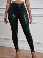 High-Waisted Hourglass Skinny Leggings - Comfortable, Stretchy, and Soft Fabric for Spring & Fall Seasons - Women's Casual Wear for Daily Life, Outdoor Activities, and Travel - The Superior Findings Depot