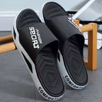 Men's Sporty Flip-Flops EVA, Non-Slip Comfortable Round Toe Design, Durable All-Season Footwear for Indoor/Outdoor Use, Beach, Hiking & Daily Wear, White with Black Accents, Beach Footwear, Sporty Flipflops, EVA Sandals - The Superior Findings Depot