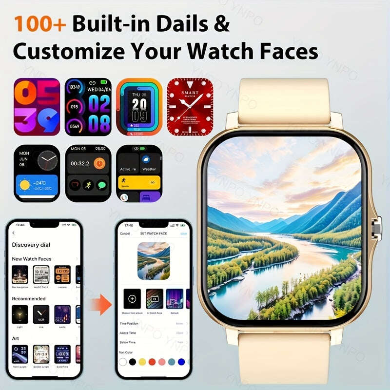 New Smart Watch with Wireless Calling/receiving, Multiple Sports Modes, Camera Control, Message Notification, Borderless Ultra-thin Design, Suitable for Android And iPhone, Unisex As A Gift - The Superior Findings Depot