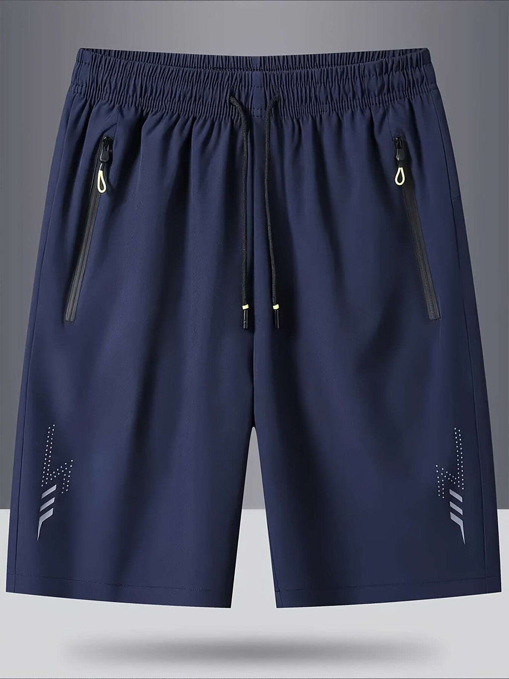 [Soft Comfortable] 3pcs Men's Ice Silky Fiber Fabric Sport Shorts - Soft Comfortable Quick-Dry Athletic Shorts with Lightning Print, Regular Fit Casual & Gym Shorts for Gym, Travel, Trendy Design, Breathable Material, Summer - The Superior Findings Depot