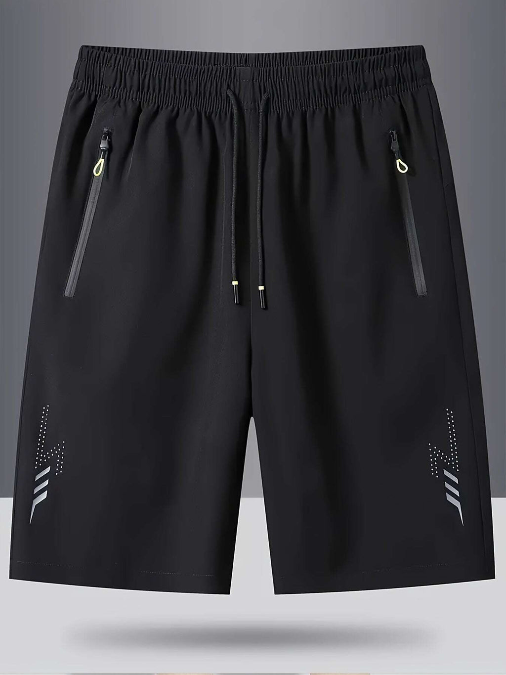 [Soft Comfortable] 3pcs Men's Ice Silky Fiber Fabric Sport Shorts - Soft Comfortable Quick-Dry Athletic Shorts with Lightning Print, Regular Fit Casual & Gym Shorts for Gym, Travel, Trendy Design, Breathable Material, Summer - The Superior Findings Depot